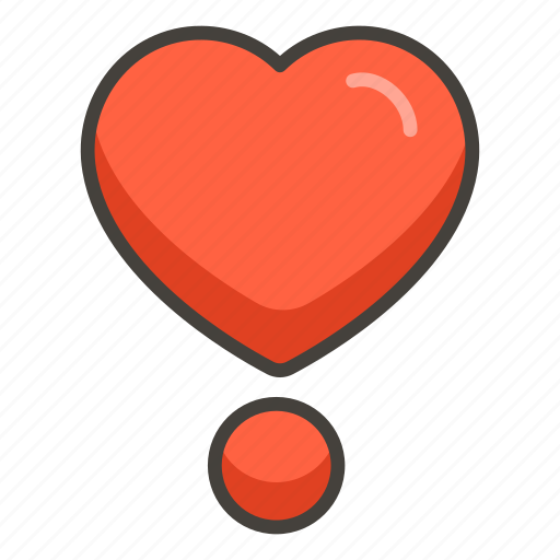 Exclamation, heart icon - Download on Iconfinder