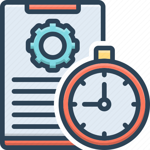 Clock, document, management, organize, project, time, time management icon - Download on Iconfinder