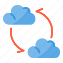 cloud, data, exchange, sync, transfer
