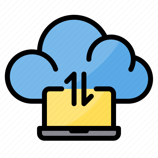 Cloud, data, exchange, laptop, sync, transfer icon - Download on Iconfinder