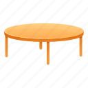 round, table, furniture, empty