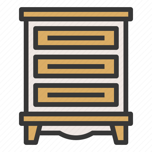 Chair, desk, drawer, furniture, interior, table icon - Download on Iconfinder