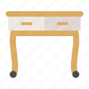 chair, desk, drawer, furniture, interior, table