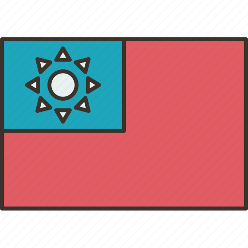 Taiwan, flag, republic, national, official icon - Download on Iconfinder