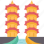 taiwan, pagoda, temple, pond, landmark 