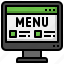 menu, order, website, food, computer 
