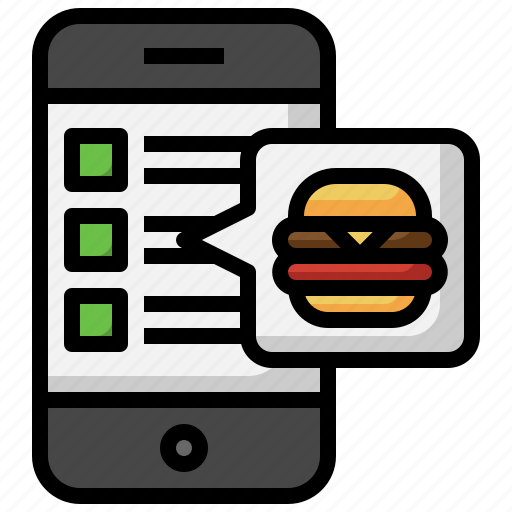 Order, food, burger, online, delivery, smartphone icon - Download on Iconfinder