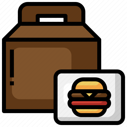 Take, away, food, delivery, burger, restaurant, bag icon - Download on Iconfinder