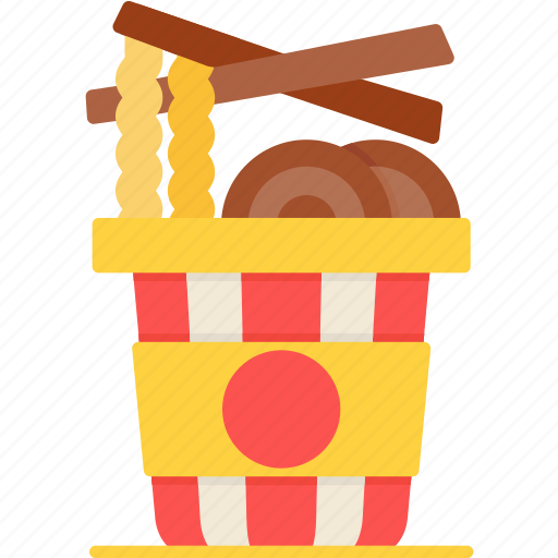 Noodles, chopsticks, cup, food, instant icon - Download on Iconfinder