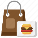 delivery, bag, burger, commerce, food, restaurant