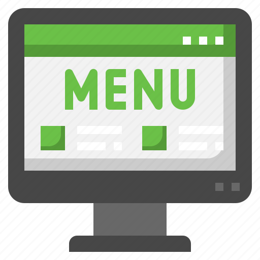 Menu, order, website, food, computer icon - Download on Iconfinder