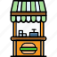 food, stand, booth, street, fastfood 