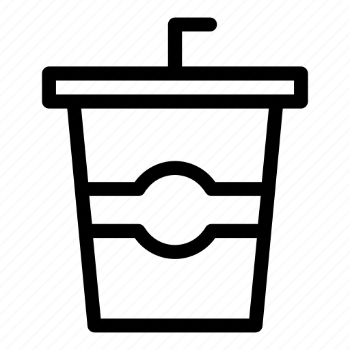 Coffee, coffee cup, coffee shop, paper cup, straw, take away icon - Download on Iconfinder