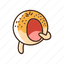 takoyaki, emoticon, food, yawn