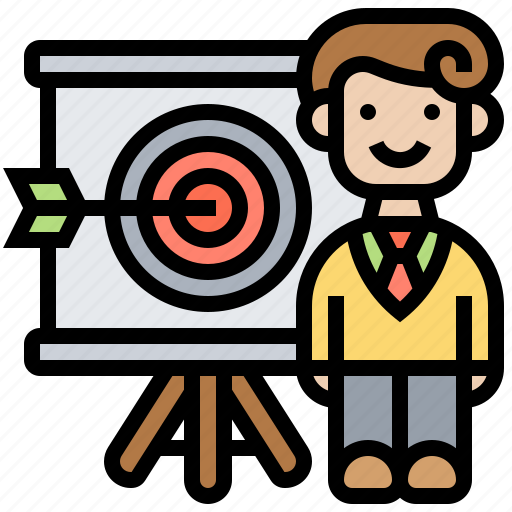 Goal, management, marketing, strategy, target icon - Download on Iconfinder