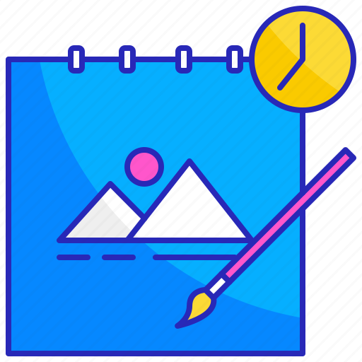 Art, book, design, goal, progress, sketch, time icon - Download on Iconfinder