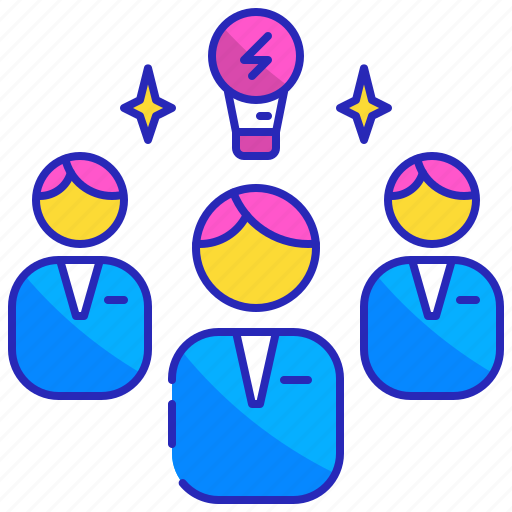 Brainstorming, creative, discussion, group, professional, team, teamwork icon - Download on Iconfinder