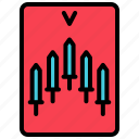five, of, swords, defeat, tarot, fortune, telling, reading, card