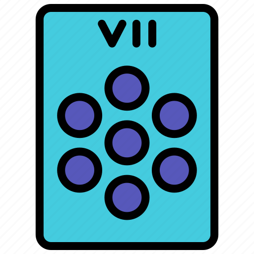 Seven, of, pentacles, patience, tarot, fortune, telling icon - Download on Iconfinder