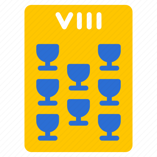 Eight, of, cups, travel, tarot, fortune, telling icon - Download on Iconfinder
