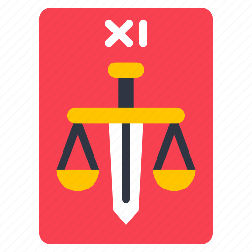 Justice, balance, tarot, fortune, telling, reading, card icon - Download on Iconfinder