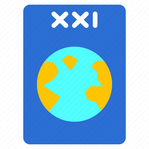 The, world, integration, tarot, fortune, telling, reading icon - Download on Iconfinder