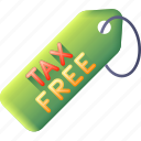 tax, free, business, and, finance, label, tag
