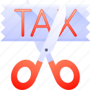 taxation, business, and, finance, tax, payment, scissors, cut
