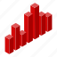 business, cartoon, chart, graph, isometric, red, tax 