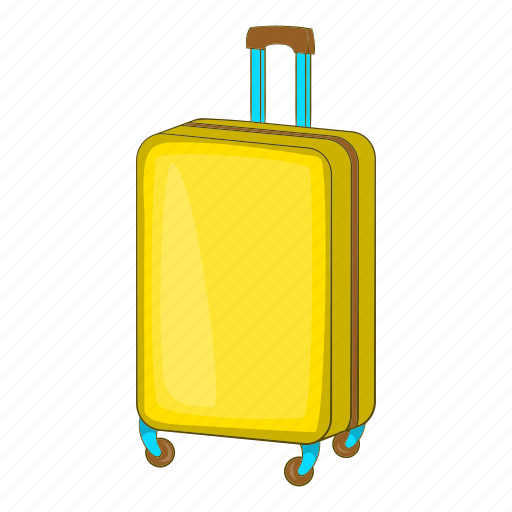 Bag, baggage, cartoon, luggage, sign, suitcase, wheels icon