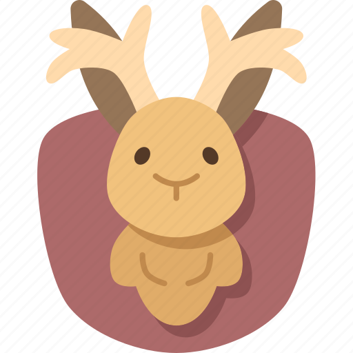 Jackalope, antler, mount, animal, taxidermy icon - Download on Iconfinder