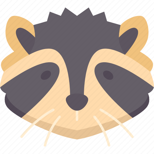 Raccoon, head, fauna, mammal, animal icon - Download on Iconfinder