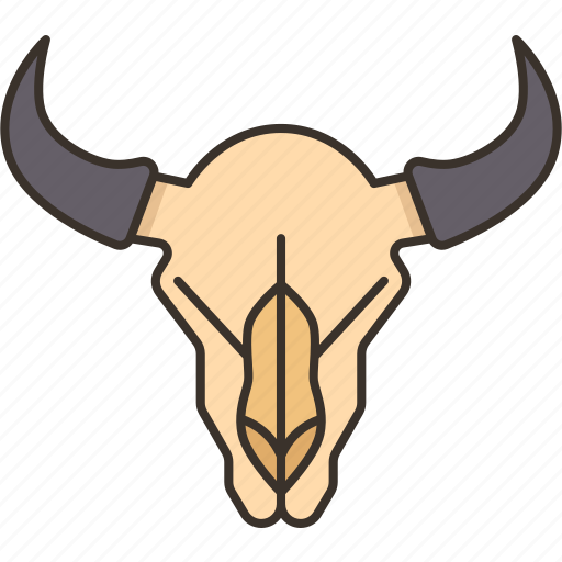 Cow, skull, horn, head, bone icon - Download on Iconfinder
