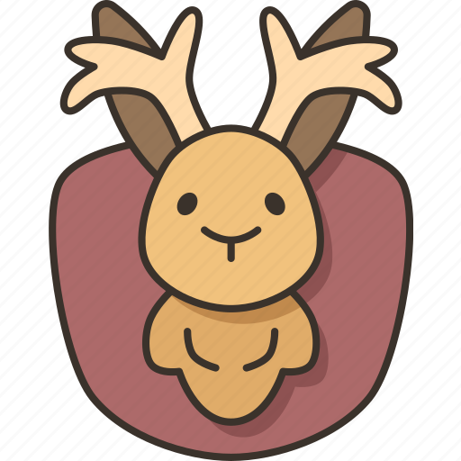 Jackalope, antler, mount, animal, taxidermy icon - Download on Iconfinder
