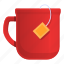 red, tea, mug 
