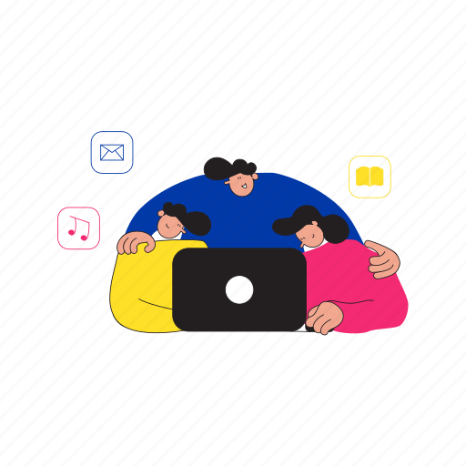 Team, teamwork, group, people, working, users, notebook illustration - Download on Iconfinder