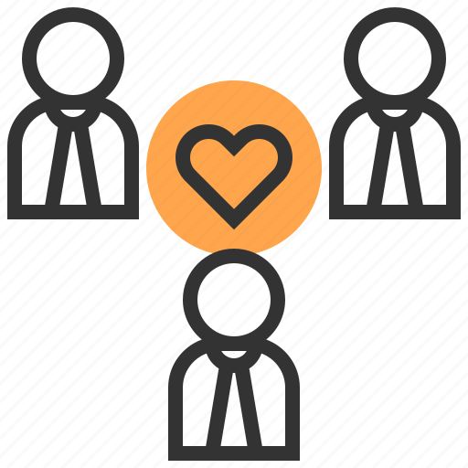 Business, organization, team, teamwork, brainstorm, heart, people icon - Download on Iconfinder