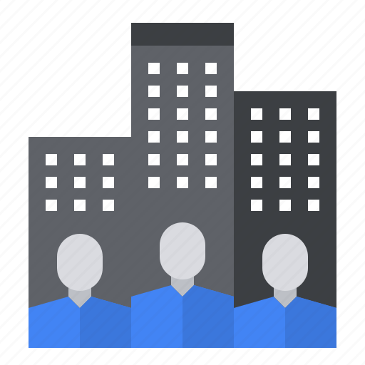 Teamwork, businessmen, company, enterprise, team, buildings, people icon - Download on Iconfinder