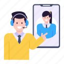 mobile call, video call, video chat, customer support, customer services 