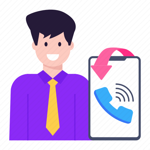 Phone call, mobile call, call back, request call, incoming call illustration - Download on Iconfinder