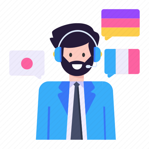 Customer services, call services, call agent, foreign countries chat, international agent illustration - Download on Iconfinder