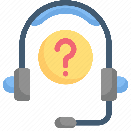 Call center, communication, headphone question, help, service, sign, technical support icon - Download on Iconfinder