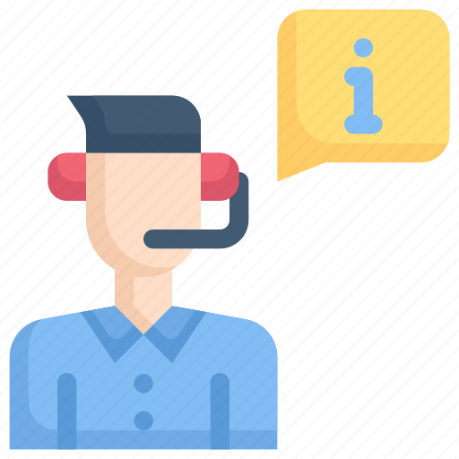 Assistant, call center, communication, help, service, support male information, technical support icon - Download on Iconfinder