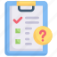 call center, checklist question, clipboard, communication, document, service, technical support 