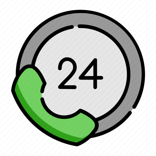24 hour, customer, help, phone, service, support, technical icon - Download on Iconfinder