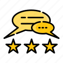 bubble, favorite, rating, review, social, star, technical 