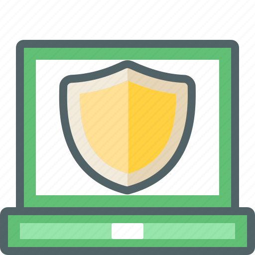 Laptop, shield, computer, device, protection, safe, security icon - Download on Iconfinder