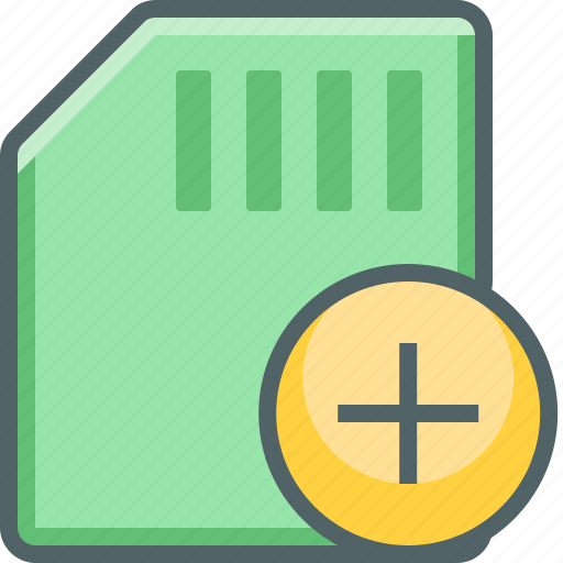 Add, card, memory, new, plus, storage icon - Download on Iconfinder