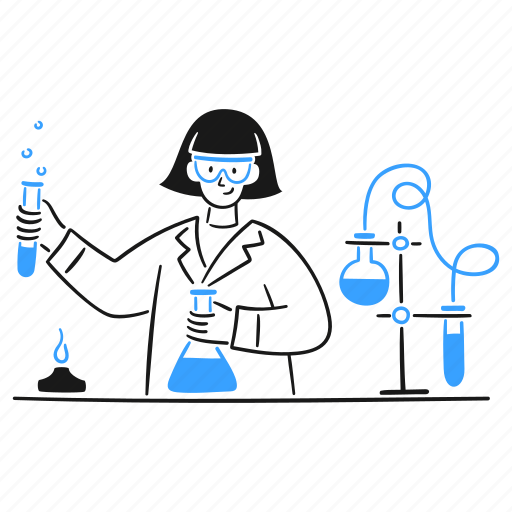 Lab, experiment, laboratory, science, scientist, analysis, chemistry illustration - Download on Iconfinder