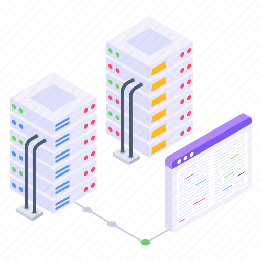 Connected servers, shared hosting, shared datacenter, connected datacenter, databank icon - Download on Iconfinder